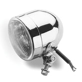 Custom Chrome Chrome 4" Halogen Light with Running Lamp Housing Bucket Fit For Harley